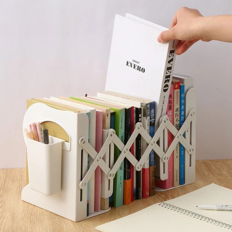 Adjustable Desktop Bookshelf & Book Organizer