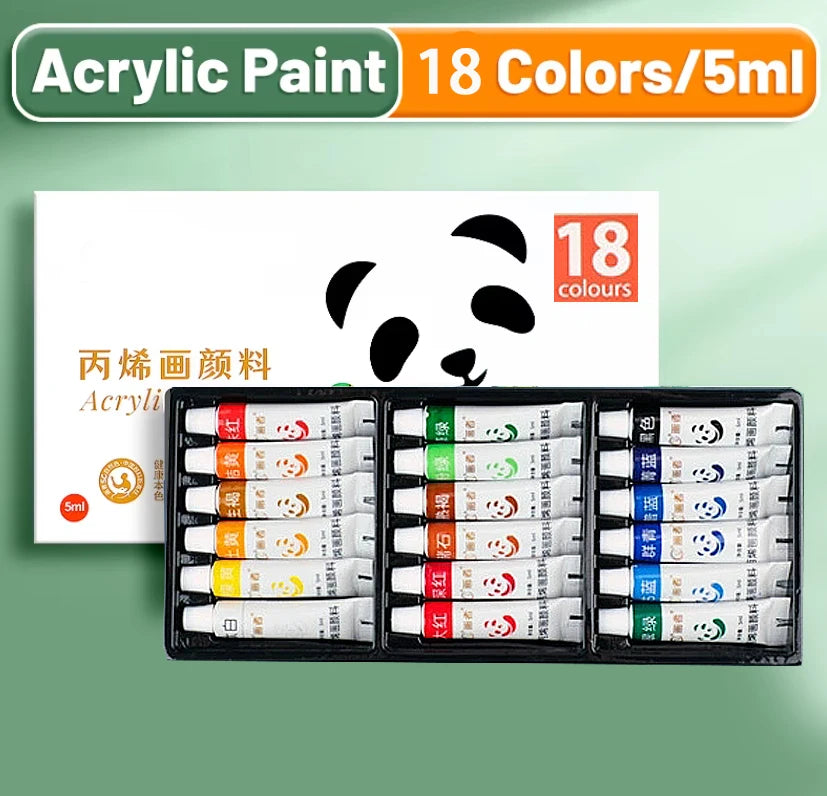 12/24/36 Colors Acrylic Paint Set 5ml/12ml Water-Proof Portable Art Rich Pigments for DlY Craft,Drawing,Painting,Canvas, Rock
