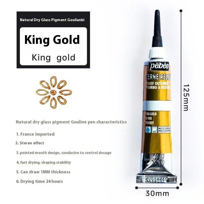 PEBEO Acrylic Paint 20 ML Waterproof Acrylic Paint Tube Wood/Canvas/Fabric Painting Rich Glass Pigments Artist Drawing Supplies