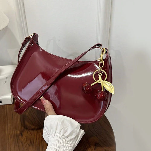 Vintage Retro Shoulder Bag for Women PU Leather Underarm Crossbody