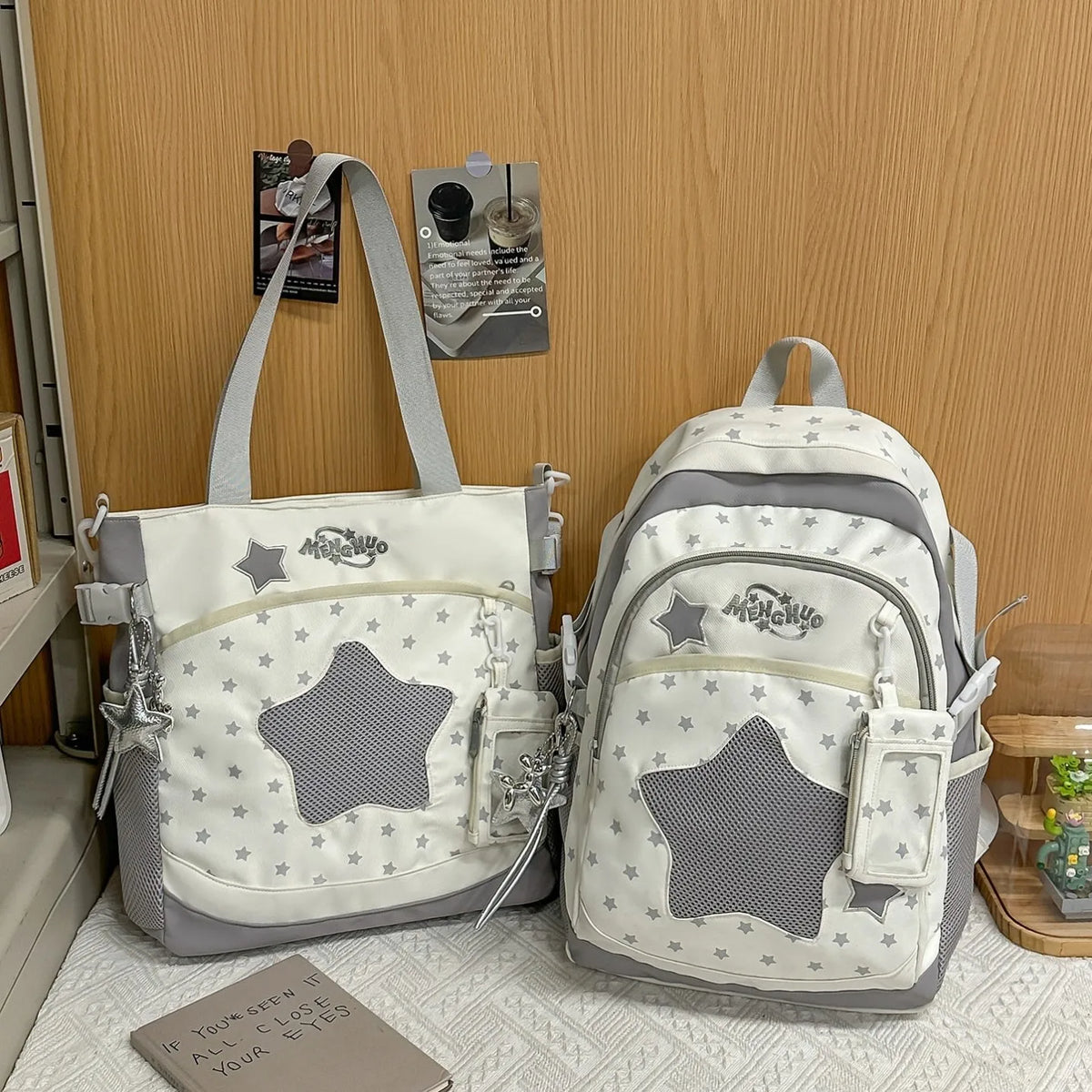Blue Large Capacity Backpack for Elementary School Girls Dual Shoulder Lightweight Bookbag High Aesthetic Value School Bag