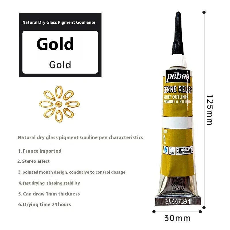 PEBEO Acrylic Paint 20 ML Waterproof Acrylic Paint Tube Wood/Canvas/Fabric Painting Rich Glass Pigments Artist Drawing Supplies