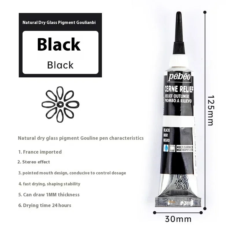 PEBEO Acrylic Paint 20 ML Waterproof Acrylic Paint Tube Wood/Canvas/Fabric Painting Rich Glass Pigments Artist Drawing Supplies