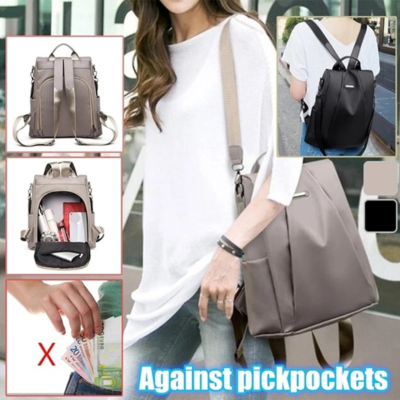 Waterproof Oxford Women Backpack Fashion Anti-Theft School Bagpack