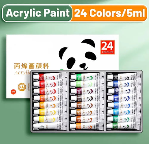 12/24/36 Colors Acrylic Paint Set 5ml/12ml Water-Proof Portable Art Rich Pigments for DlY Craft,Drawing,Painting,Canvas, Rock