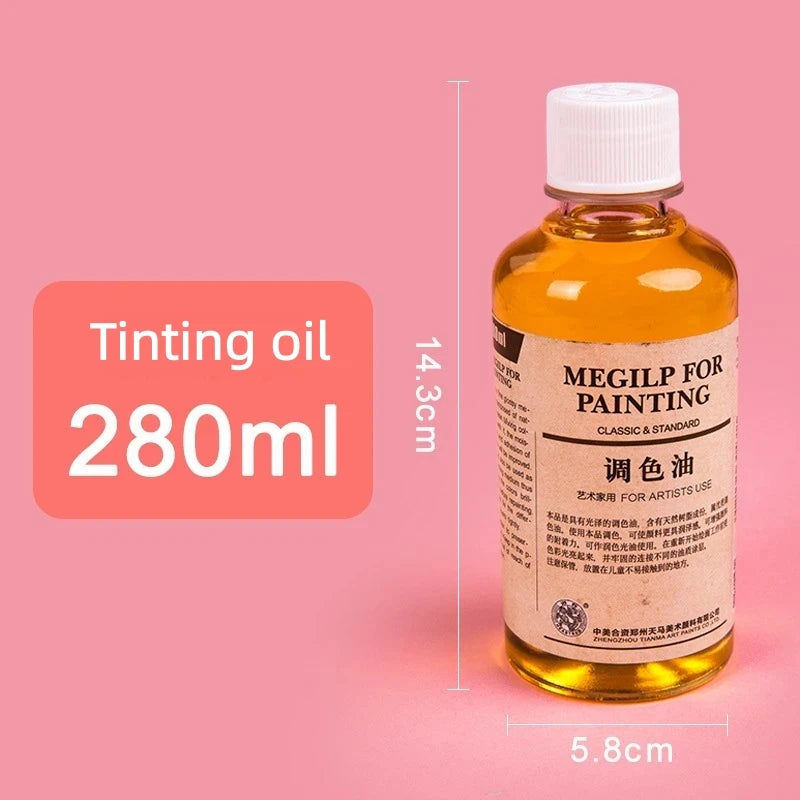 100/280ml Acrylic Blending Liquid Large-Capacity Milky White Acrylic Paint Thinner Gloss Painting Molding Paste Art Supplies
