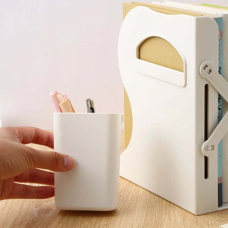 Adjustable Desktop Bookshelf & Book Organizer