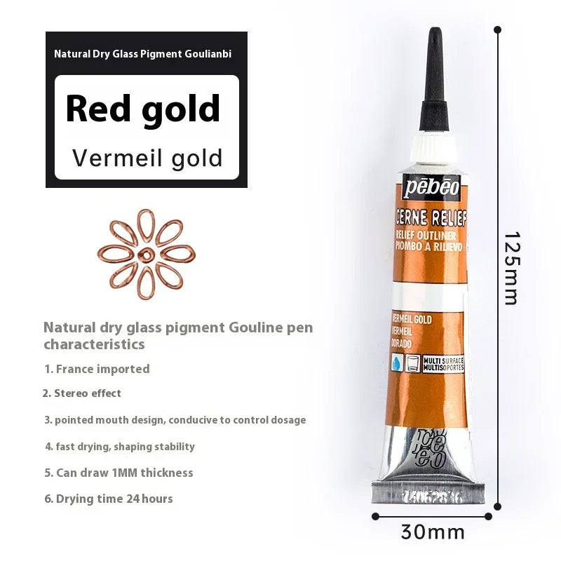 PEBEO Acrylic Paint 20 ML Waterproof Acrylic Paint Tube Wood/Canvas/Fabric Painting Rich Glass Pigments Artist Drawing Supplies