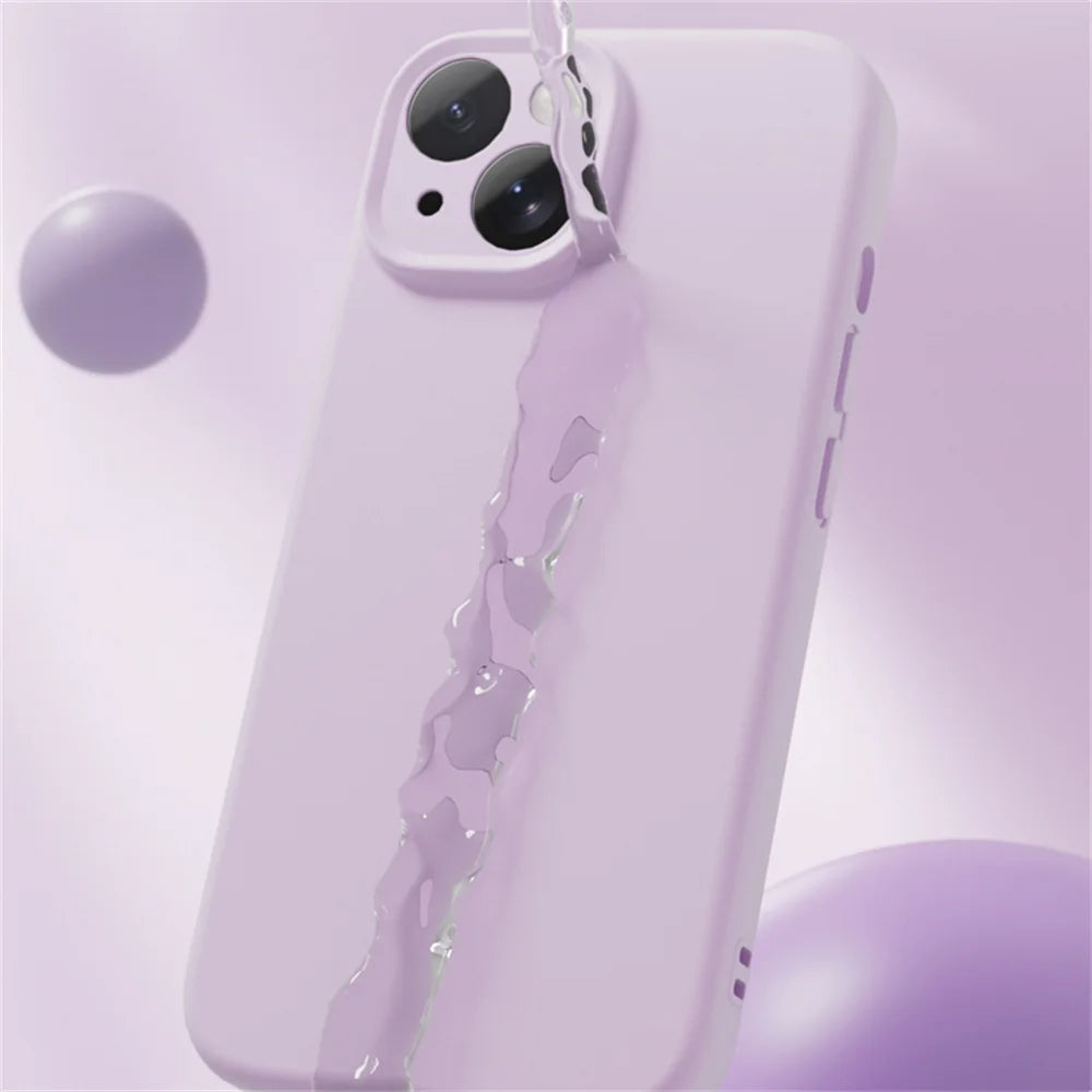 Liquid Silicone Case for iPhone 16 ProMax 15 Pro 14Pro Max 13 12 11 Magnetic wireless charging Soft Skin Smooth Cover Bumper