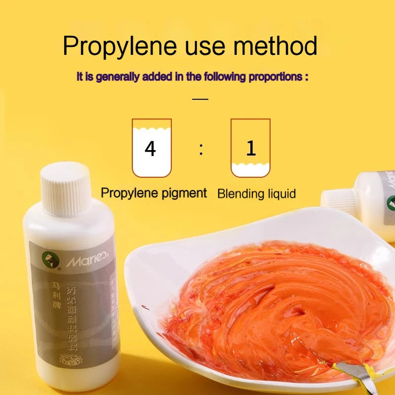 100/280ml Acrylic Blending Liquid Large-Capacity Milky White Acrylic Paint Thinner Gloss Painting Molding Paste Art Supplies