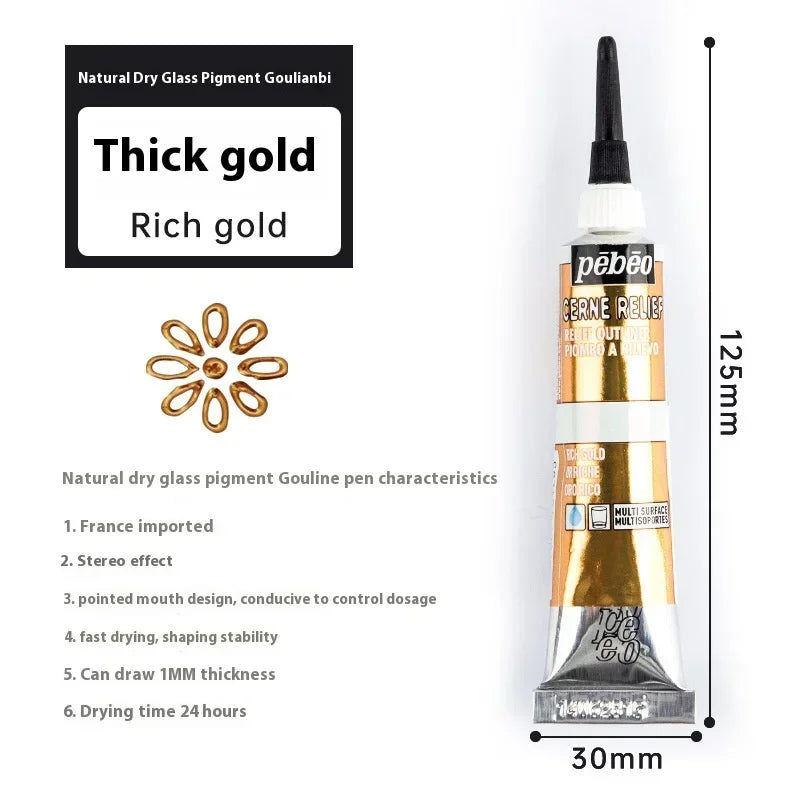 PEBEO Acrylic Paint 20 ML Waterproof Acrylic Paint Tube Wood/Canvas/Fabric Painting Rich Glass Pigments Artist Drawing Supplies