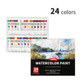24 Colors Professional Acrylic Paint Set, 6ml Tubes for Canvas Wood Ceramic, Art Supplies for Beginners & Artists