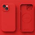 Liquid Silicone Case for iPhone 16 ProMax 15 Pro 14Pro Max 13 12 11 Magnetic wireless charging Soft Skin Smooth Cover Bumper