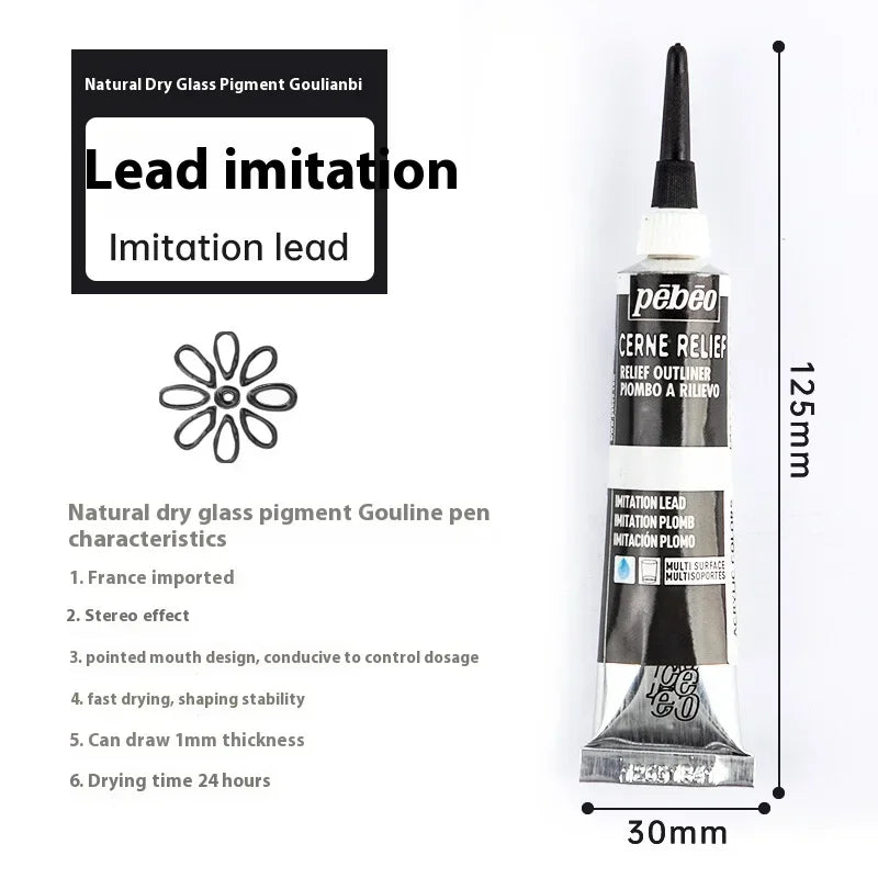 PEBEO Acrylic Paint 20 ML Waterproof Acrylic Paint Tube Wood/Canvas/Fabric Painting Rich Glass Pigments Artist Drawing Supplies