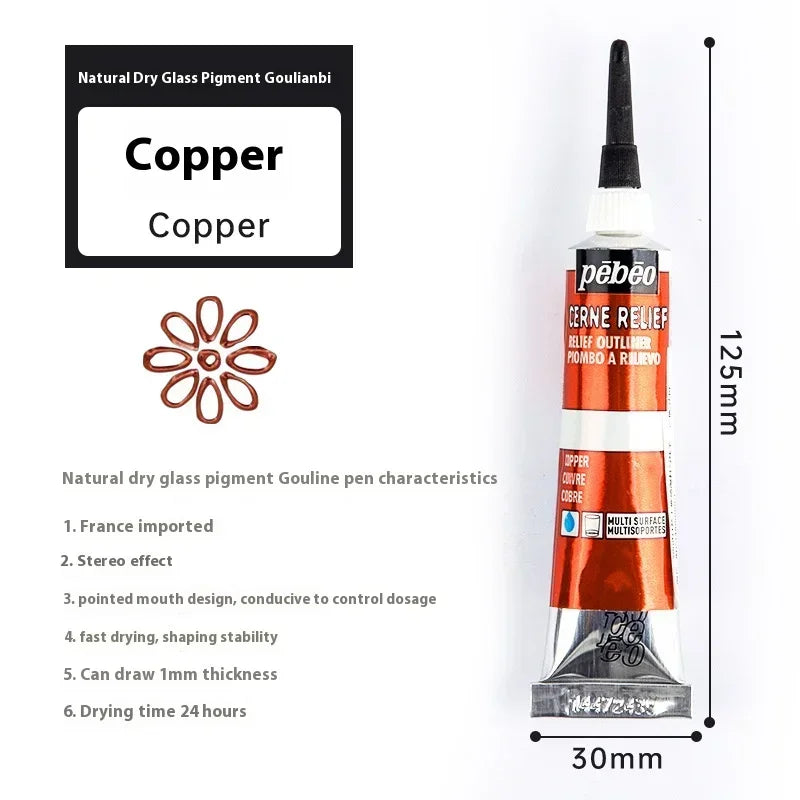 PEBEO Acrylic Paint 20 ML Waterproof Acrylic Paint Tube Wood/Canvas/Fabric Painting Rich Glass Pigments Artist Drawing Supplies