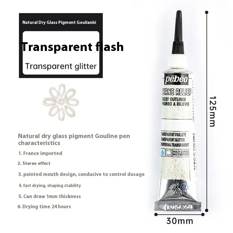 PEBEO Acrylic Paint 20 ML Waterproof Acrylic Paint Tube Wood/Canvas/Fabric Painting Rich Glass Pigments Artist Drawing Supplies
