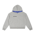 Contrast Plaid Boxy Zip Hoodie
