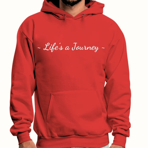 Mens Graphic Hoodie Life’s a Journey White Print
